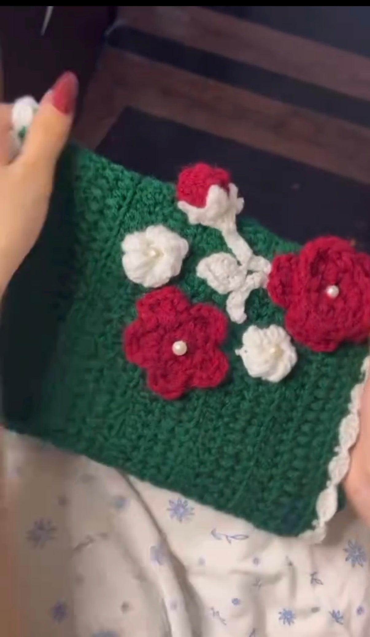 Crochet book cover