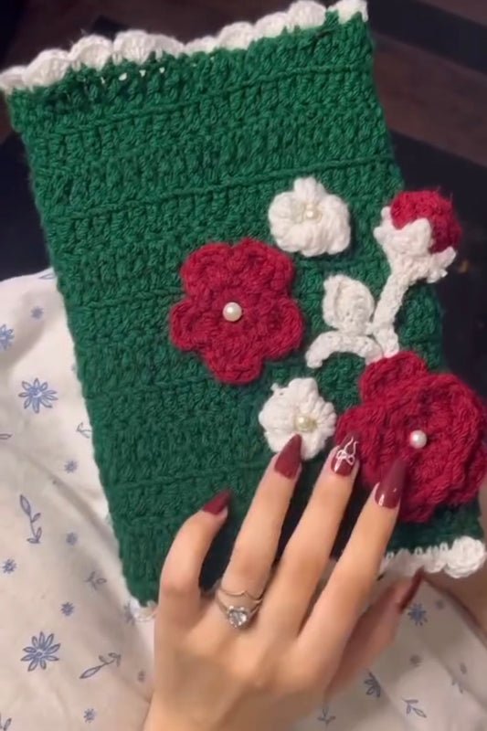 Crochet book cover