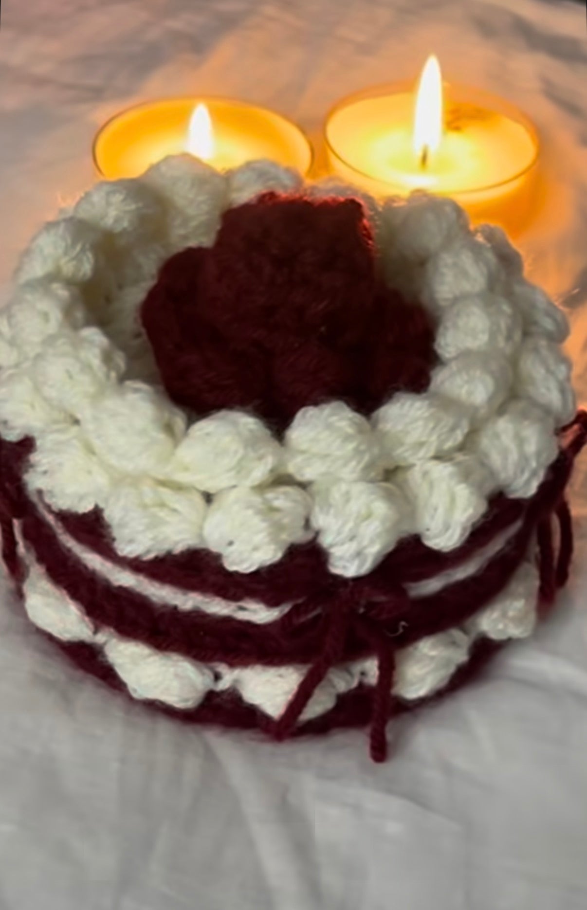 Crocheted Birthday cake holder 🎂