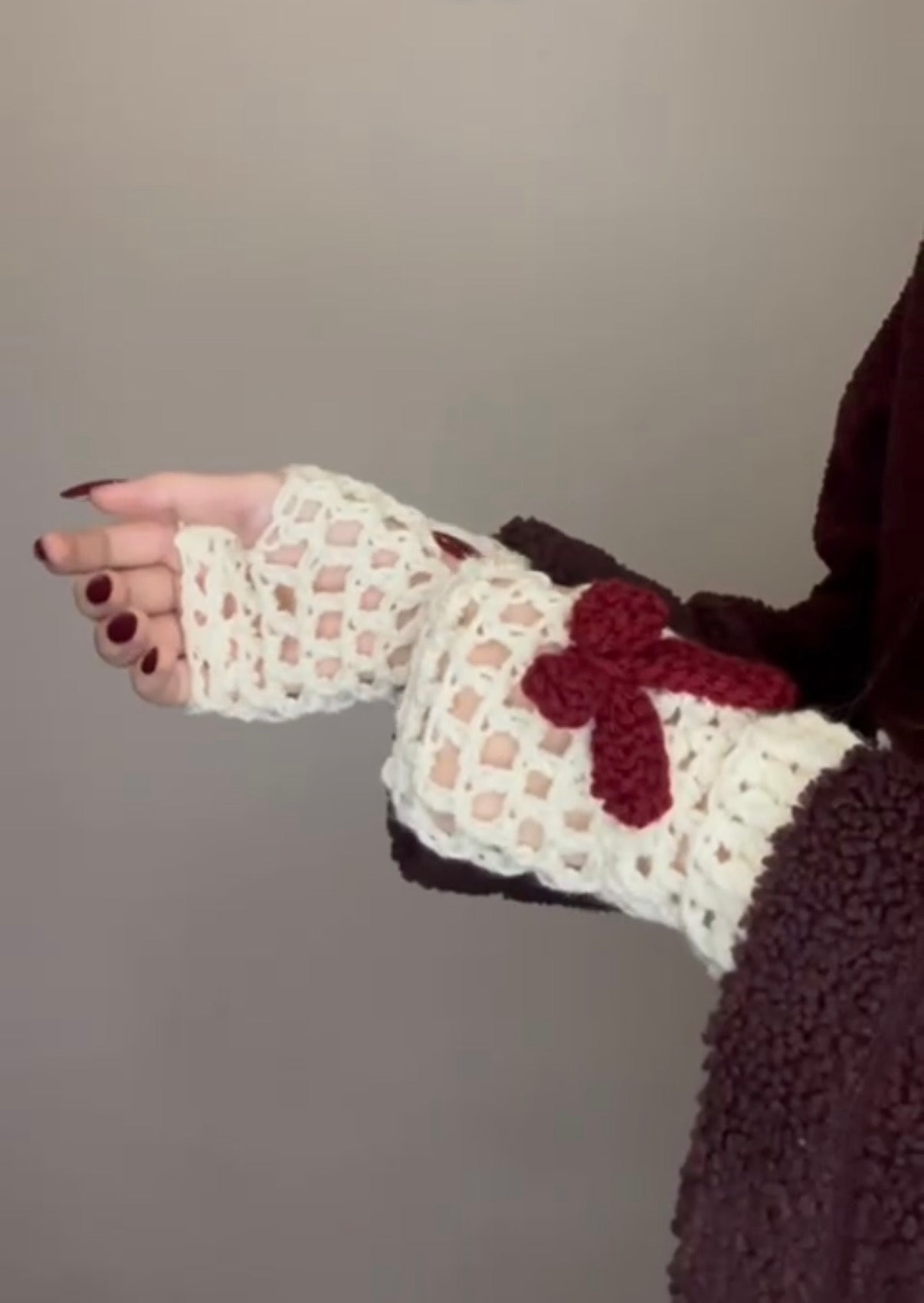 Crochet Ribbon Warmers(Pair)