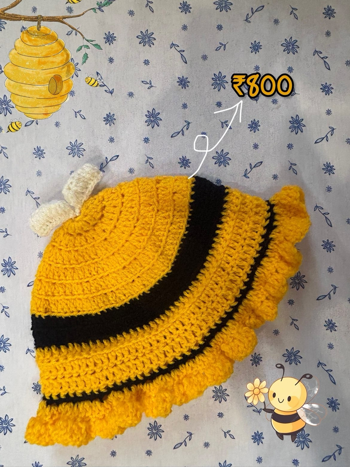 Crochet Bee hat🐝🍯